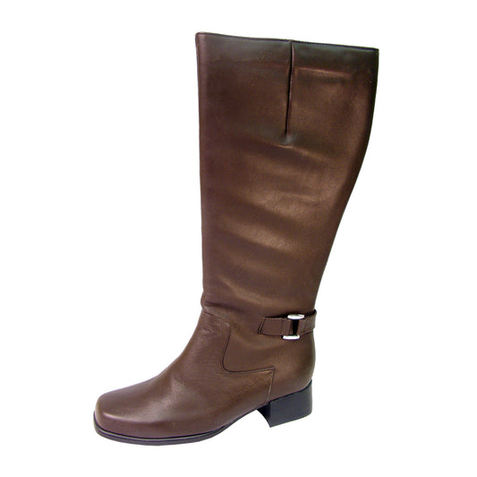 PEERAGE Becca Women's Wide Width Leather Knee-High Boots