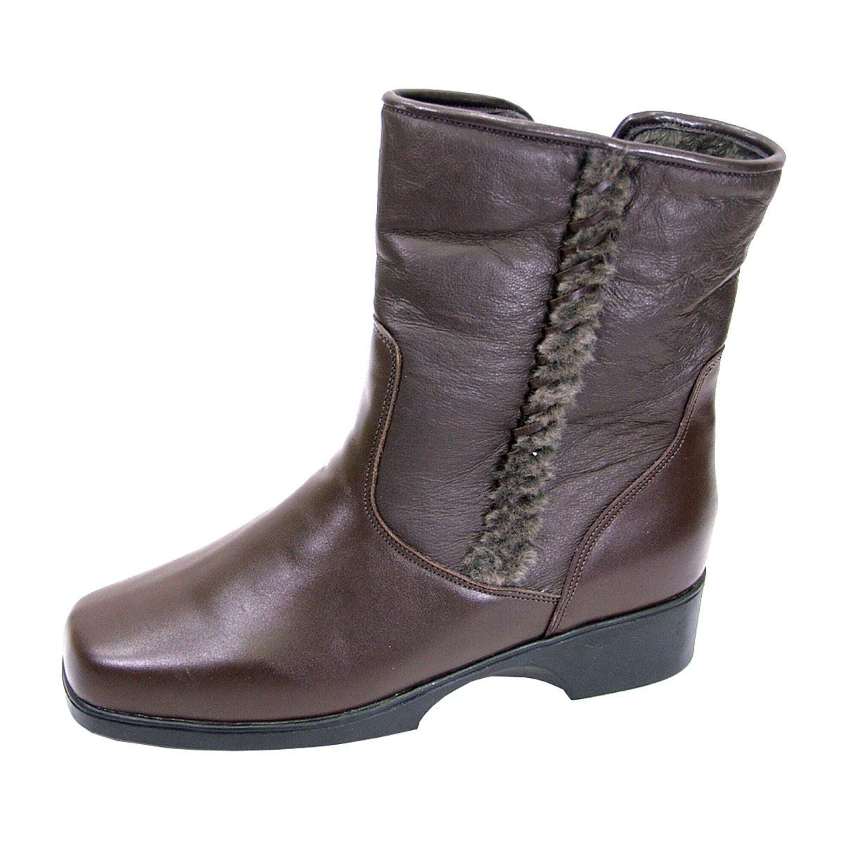 PEERAGE Amelia Women's Wide Width Leather Boots