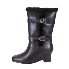 Load image into Gallery viewer, PEERAGE Rihanna Women&#39;s Wide Width Leather Dress Boots with Zipper
