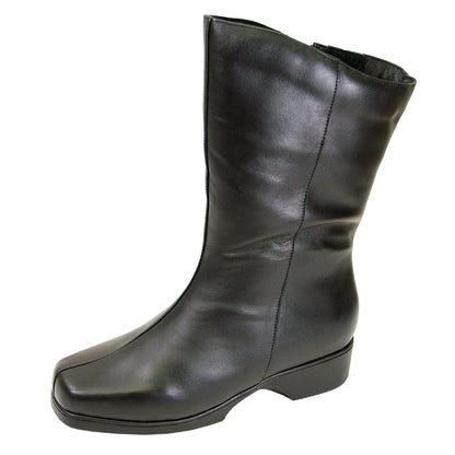 PEERAGE Simone Women's Wide Width Mid-Calf Leather Boots