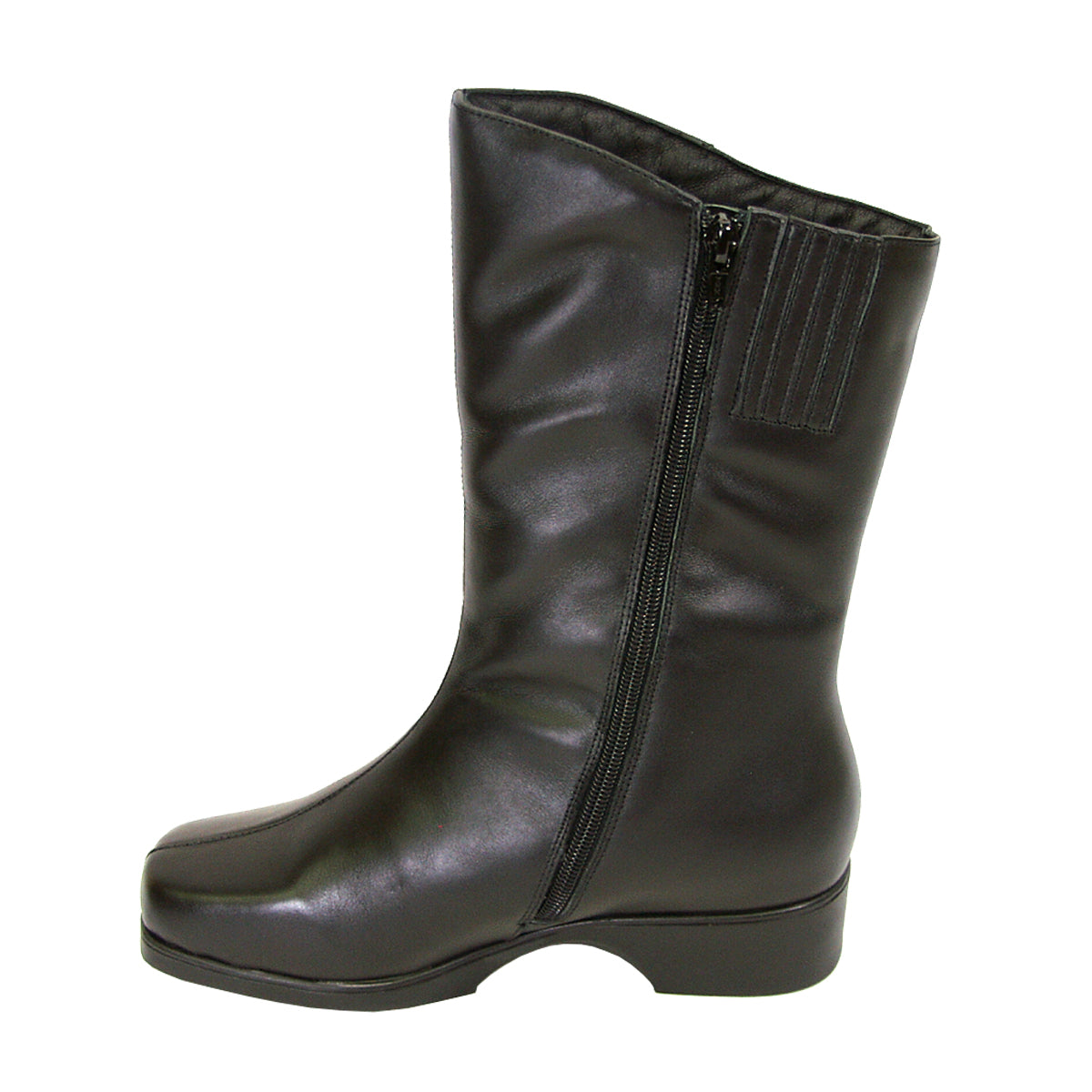 PEERAGE Simone Women's Wide Width Mid-Calf Leather Boots