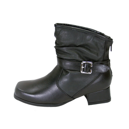 PEERAGE Jess Women's Wide Width Leather Ankle Boots