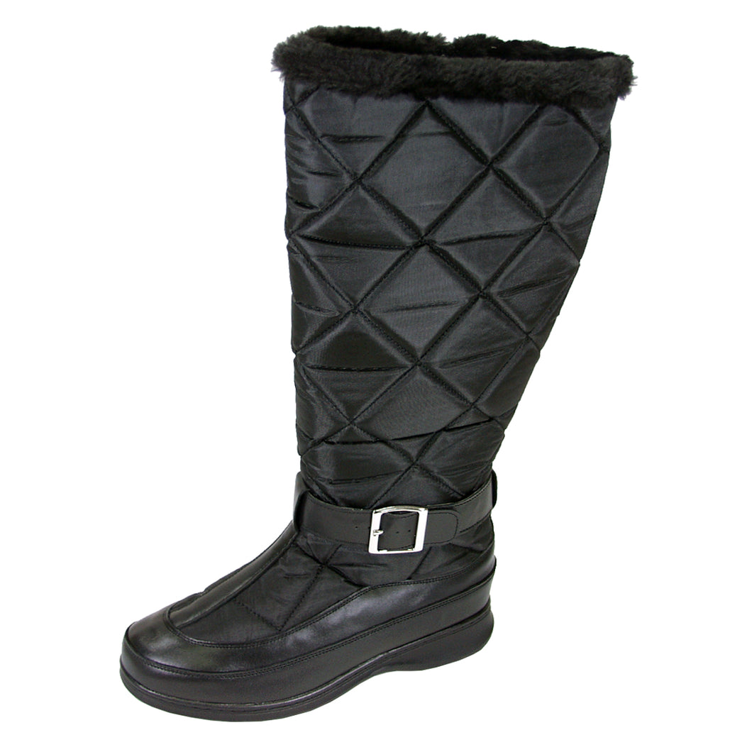 PEERAGE Tammy Women's Wide Width Leather Knee-High Boots