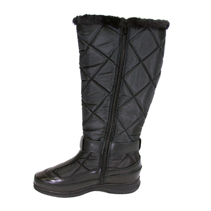 PEERAGE Tammy Women's Wide Width Leather Knee-High Boots