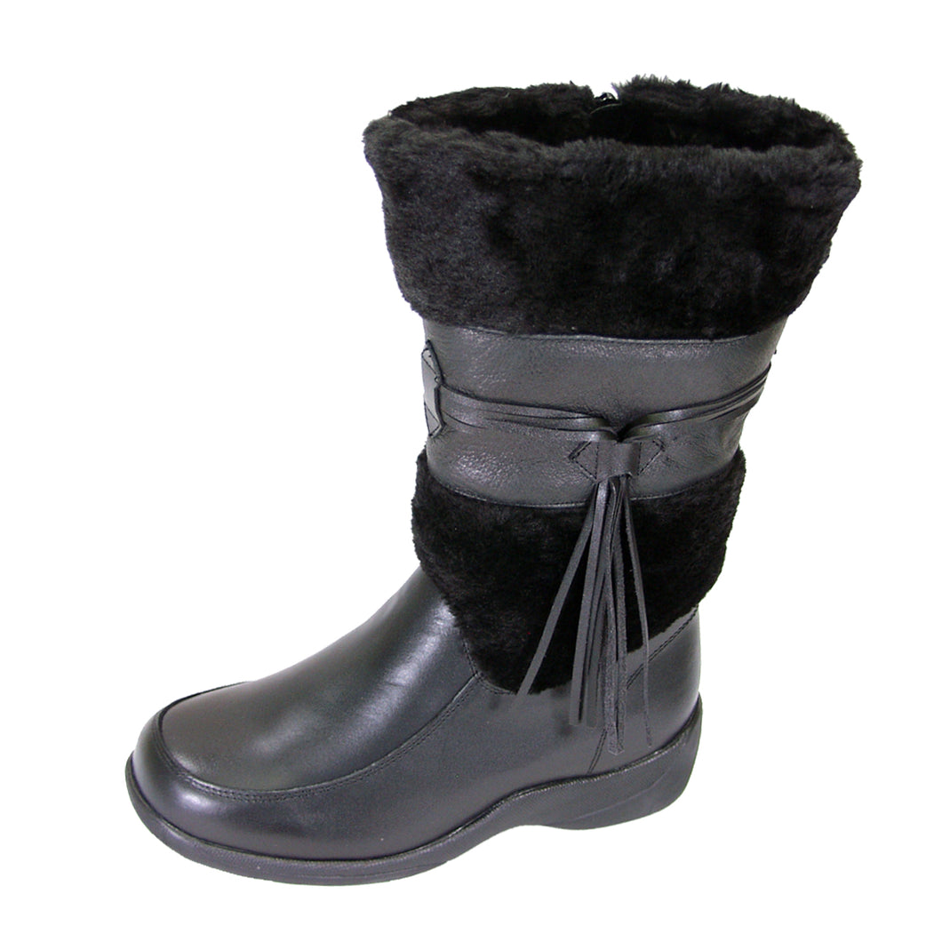 PEERAGE Bianca Women's Wide Width Leather Winter Boots