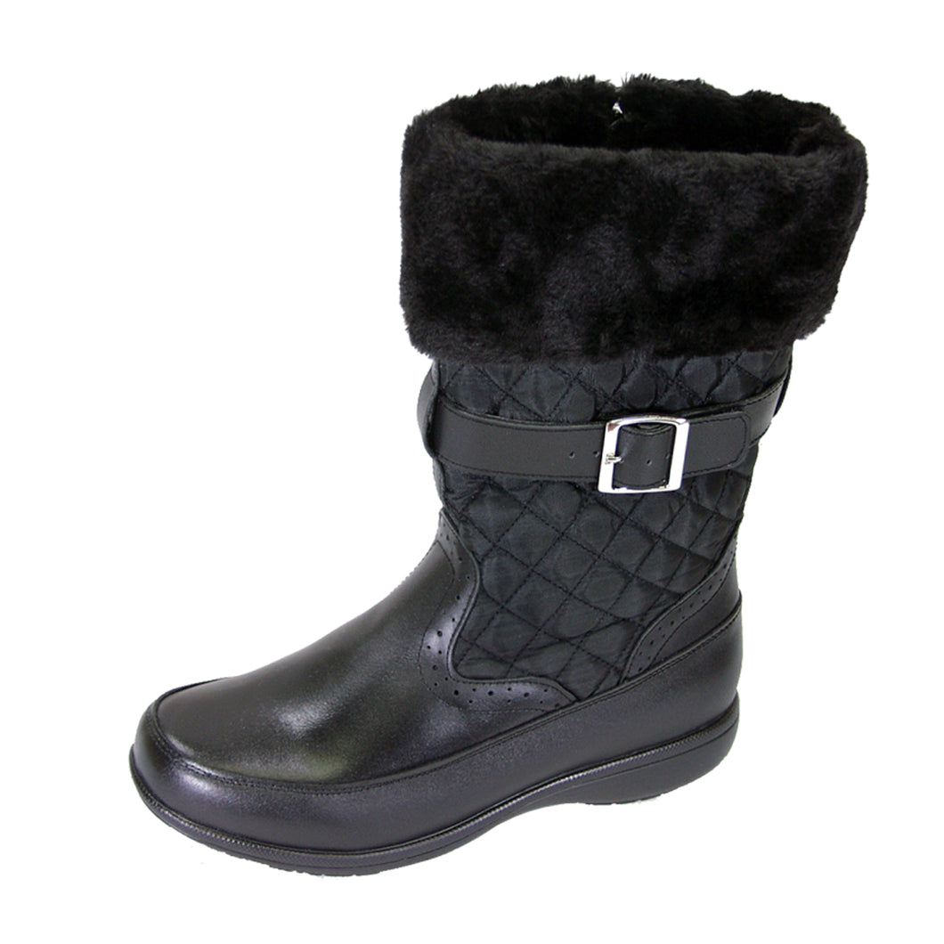 PEERAGE Leila Women's Wide Width Leather Everyday Winter Boots