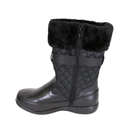 PEERAGE Leila Women's Wide Width Leather Everyday Winter Boots