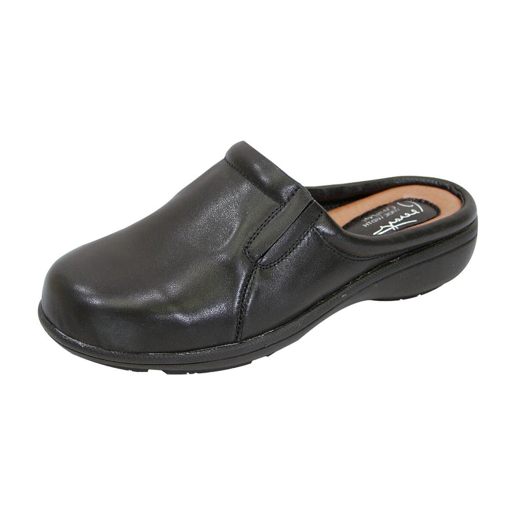 PEERAGE Mary Women's Wide Width Casual Leather Everyday Clogs