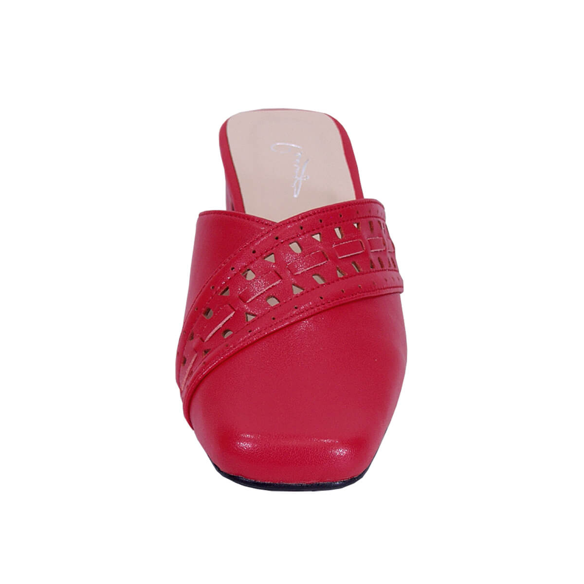 PEERAGE Darcie Women's Wide Width Dress Casual Leather Mules Red / 8 W PEERAGE Darcie Women's Wide Width Dress Casual Leather Mules Red / 8 W