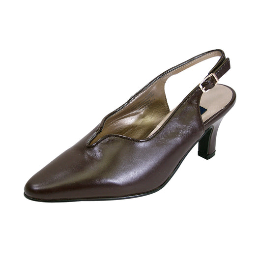 Fazpaz Peerage Hope Women's Wide Width Leather Pointed Toe Dress Pumps