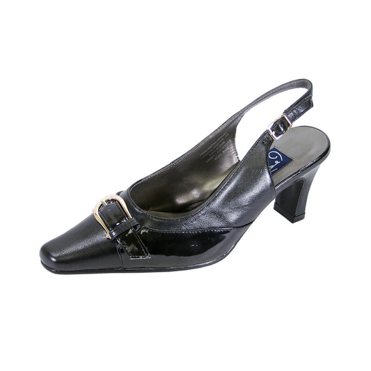 Fazpaz Peerage Steph Women's Wide Width Leather Slingback Pumps