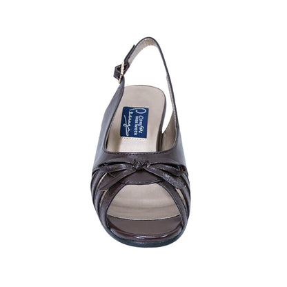 PEERAGE Celeste Women's Wide Width Leather Slingback Sandals