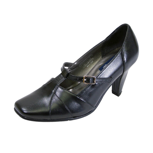 Fazpaz Peerage Isabel Women's Wide Width T-Strap Dress Pump Shoes