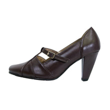 Load image into Gallery viewer, PEERAGE Isabel Women&#39;s Wide Width T-Strap Leather Pumps
