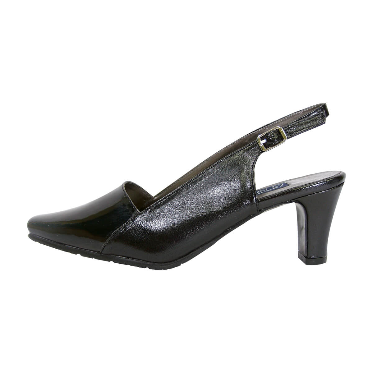 PEERAGE Meredith Women's Wide Width Leather Slingback Pumps