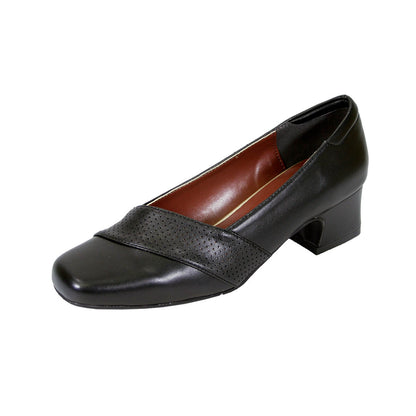 PEERAGE Dina Women's Wide Width Leather Pumps